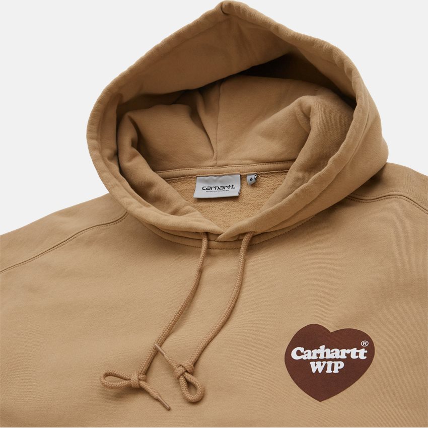 Carhartt WIP Sweatshirts HOODED HEART I032168 DUSTY H BROWN